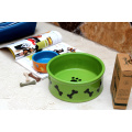 Haonai 8 inch ceramic big pet feeder pet bowl dog dish wholesales